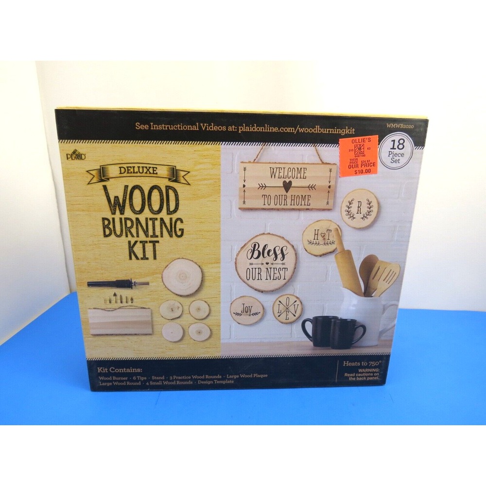 Plaid Deluxe Wood Burning Kit 18 Piece Set WMWB2020